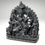 1.5ft Hand Carved Black Stone Maa Durga Idol For Home | Jaipurio